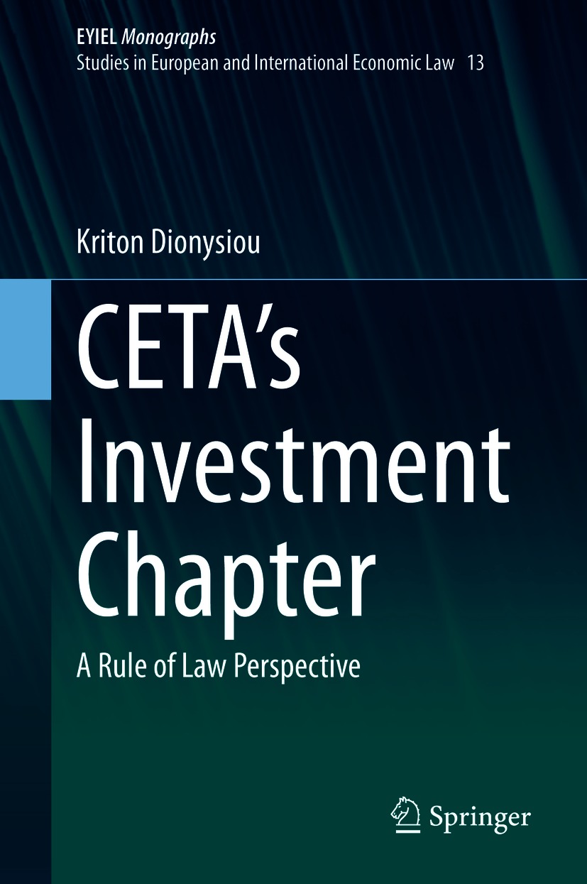 Book cover of CETAs Investment Chapter Volume 13 European Yearbook of - photo 1