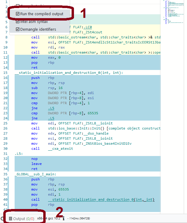 Run code in the Compiler Explorer You can get more details about the C20 - photo 5