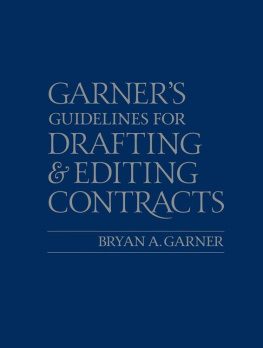 Bryan A. Garner Guidelines for Drafting and Editing Contracts