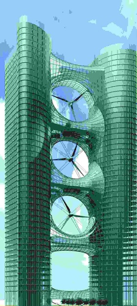 Fig 1 Conceptual architectural design of kidney-shaped twin towers with - photo 1