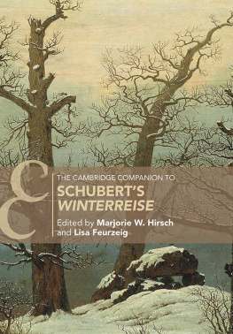 Marjorie W. Hirsch The Cambridge Companion to Schubert’s Winterreise