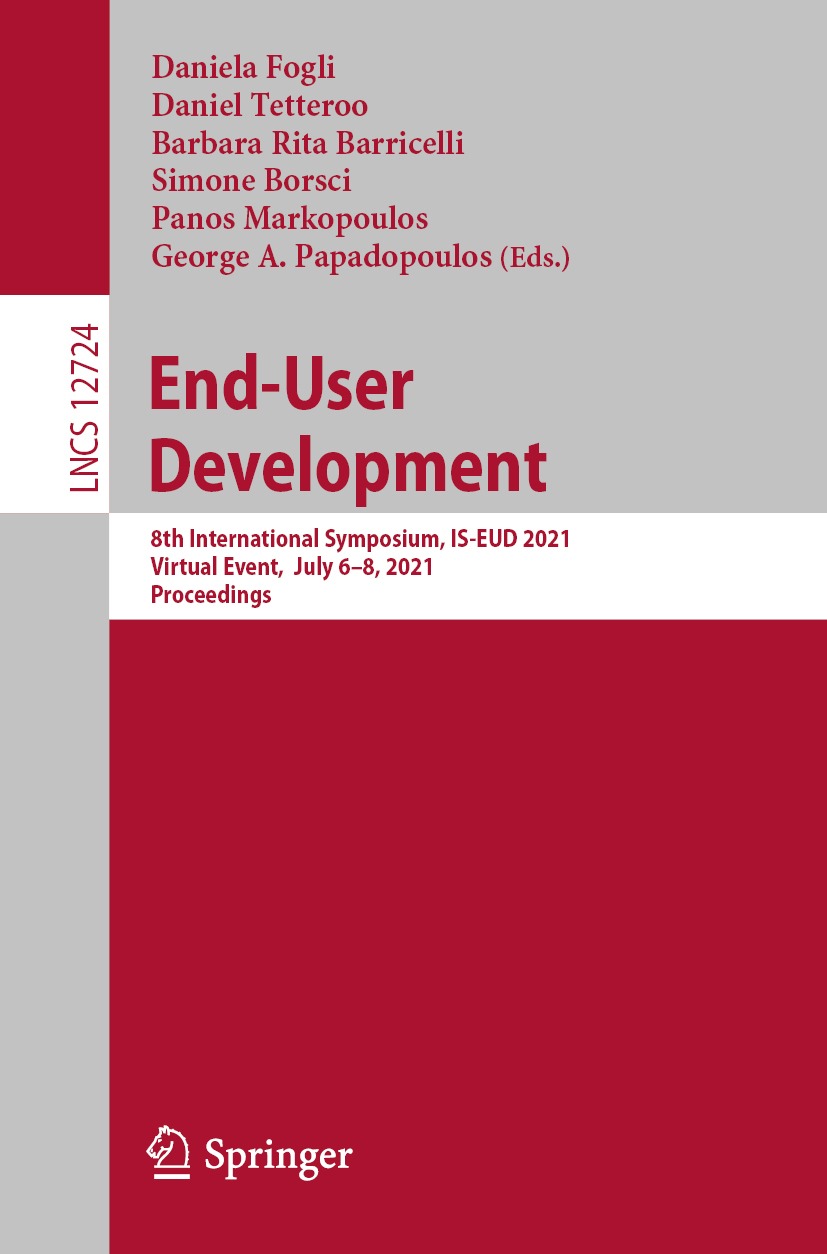 Book cover of End-User Development Volume 12724 Lecture Notes in Computer - photo 1