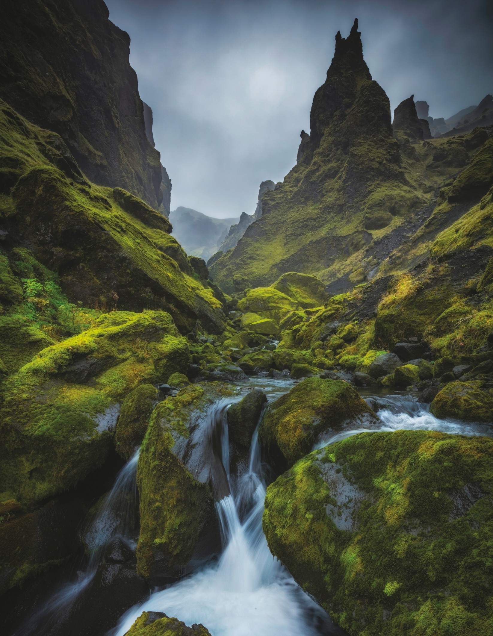 Thakgil Canyon near Vik in the south of Iceland is surrounded by glaciers - photo 3