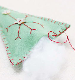 Continue to work the blanket stitch around the felt shape until you reach the - photo 17