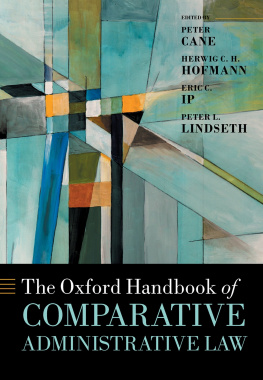 Peter Cane The Oxford Handbook of Comparative Administrative Law