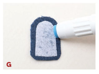 Use the Apliquick tools to fold and adhere the seam allowance to the wrong side - photo 10