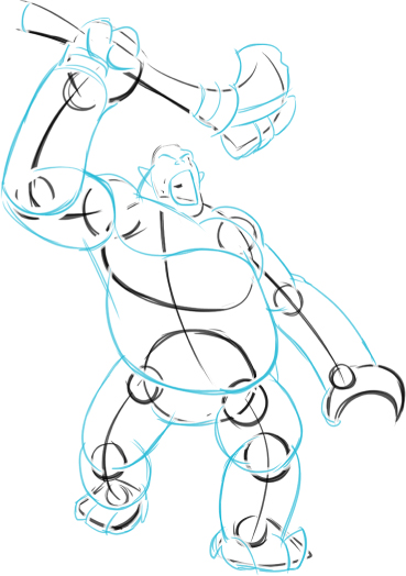 3 ANATOMY Though the ogre has a lot of flab he is massively strong Outline - photo 14