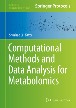 Shuzhao Li Computational Methods and Data Analysis for Metabolomics