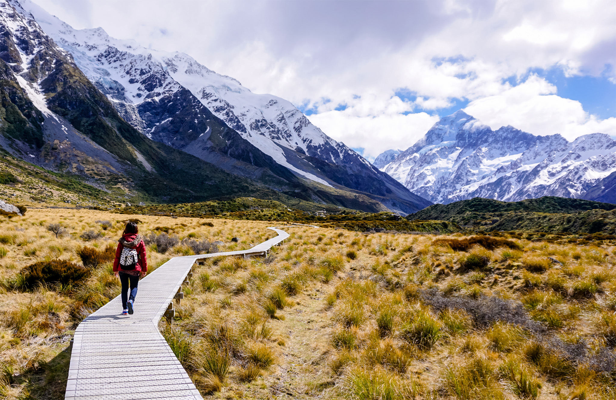 t A hiker walking through Mount Cook National Park Named Aotearoa the land - photo 5
