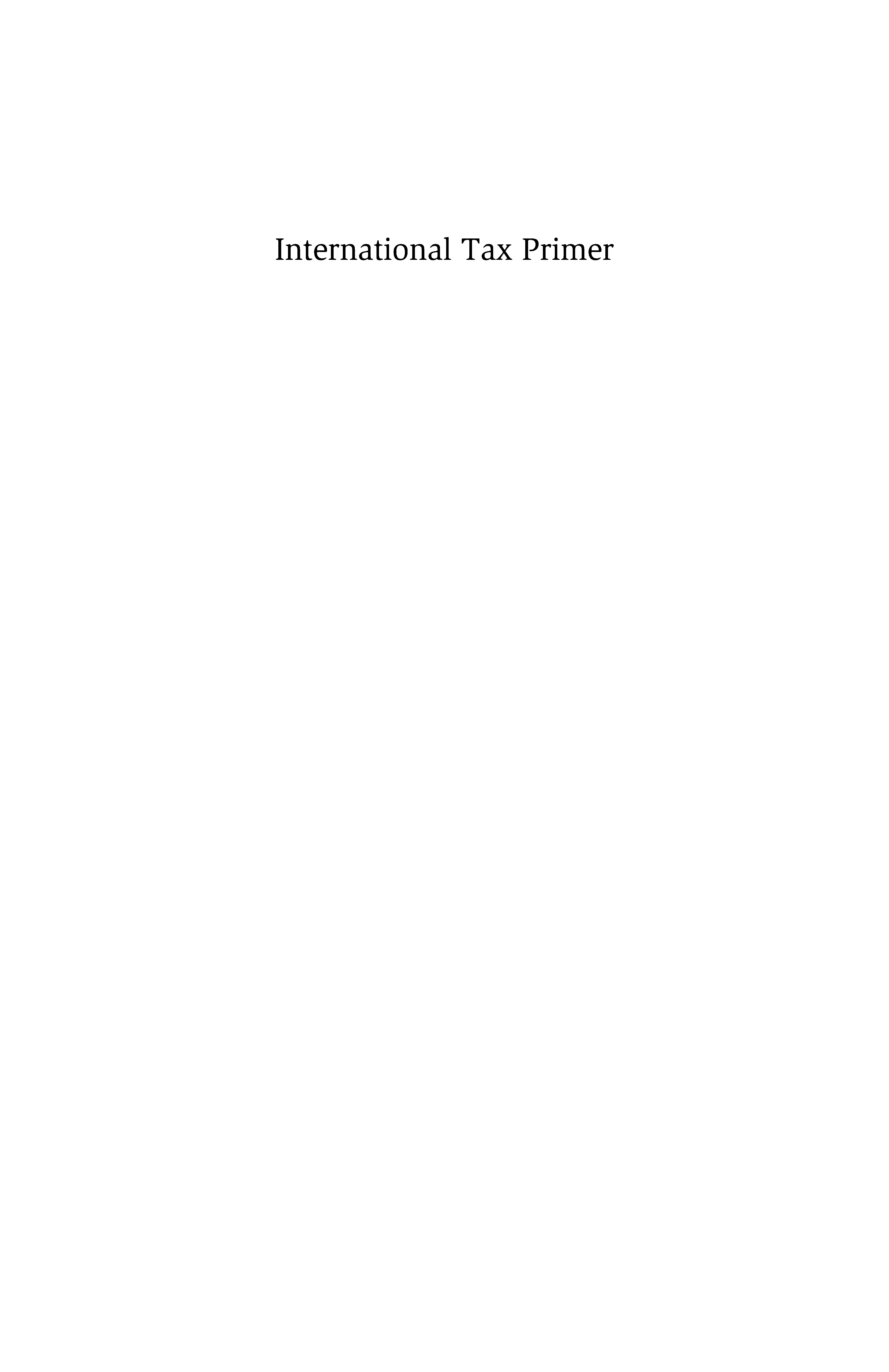 International Tax Primer - photo 2