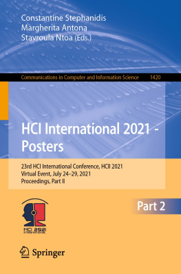 Constantine Stephanidis - HCI International 2021 - Posters: 23rd HCI International Conference, HCII 2021, Virtual Event, July 24–29, 2021, Proceedings, Part II