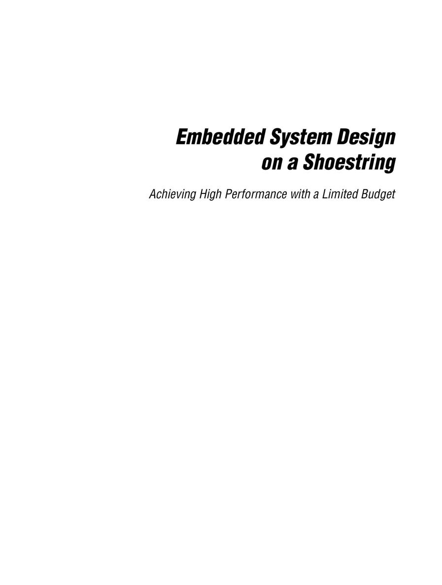 Embedded System Design on a Shoestring - photo 2