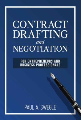 Paul A. Swegle - Contract Drafting and Negotiation for Entrepreneurs and Business Professionals