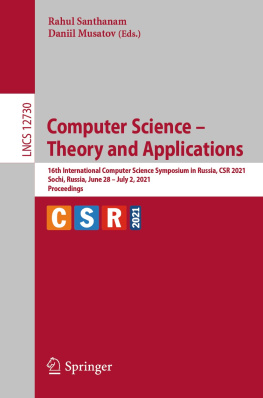 Rahul Santhanam - Computer Science -- Theory and Applications: 16th International Computer Science Symposium in Russia, CSR 2021, Sochi, Russia, June 28-July 2, 2021, Proceedings
