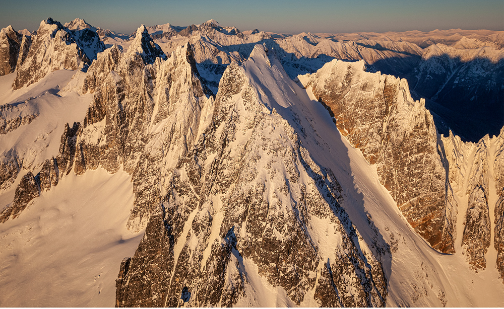 Peaks of the Northern Pickets from the southwest with Phantom Peak in the - photo 9