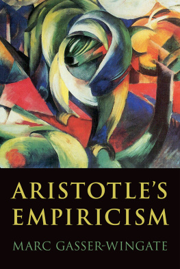 Marc Gasser-Wingate - Aristotles Empiricism