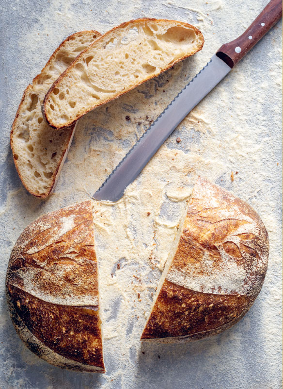 What is sourdough Flour water and salt Mixed left and baked At its most - photo 3