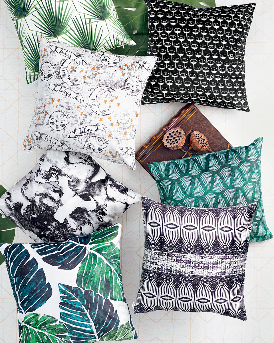 Featured fabrics Simple Palm Leaf Geometric by micklyn Infinite Typewriter by - photo 5