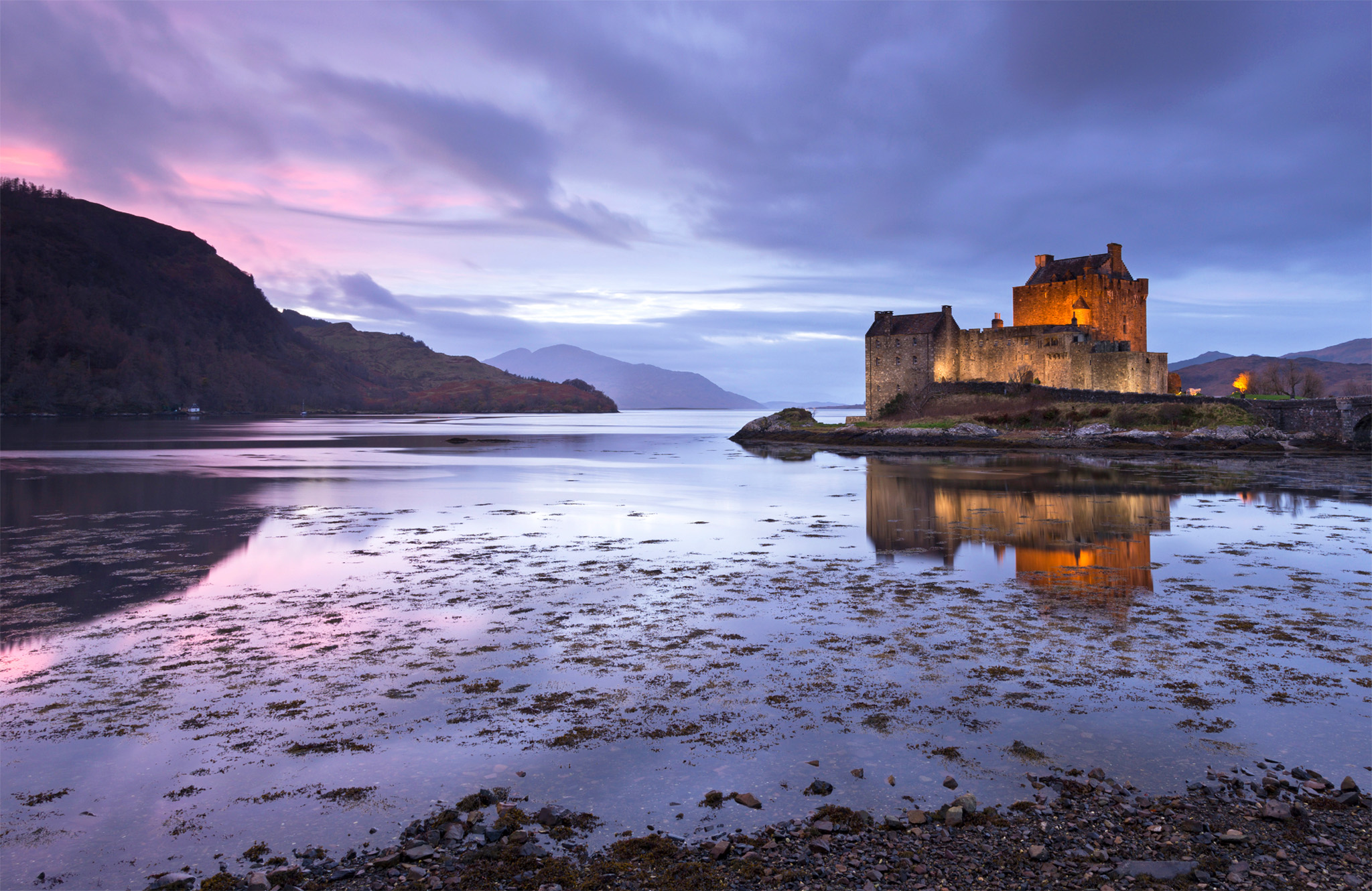 t Dusky skies over Eilean Donan Castle on Loch Duich Rugged shores and wild - photo 5