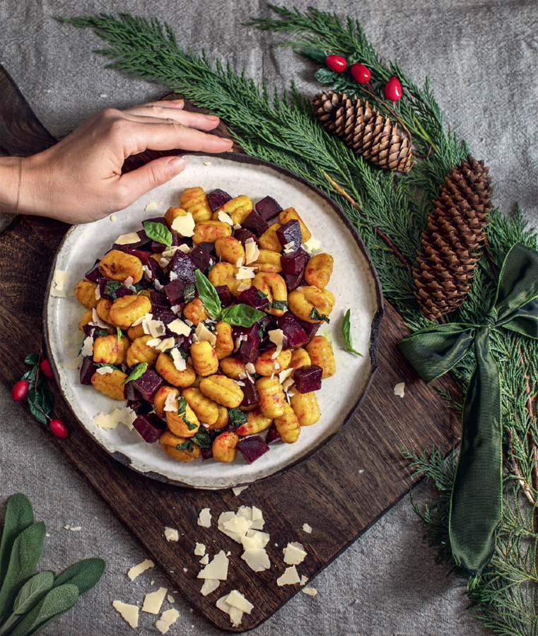 Pumpkin Gnocchi with beetroot in sage butter SERVES 4 1 kg 2 lb 4 oz pumpkin - photo 16