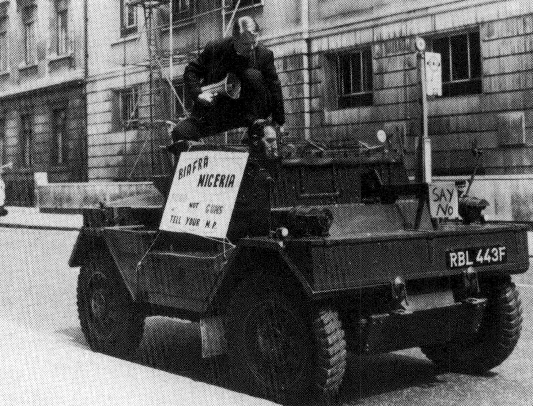 Food not Guns protest with hired armoured car British Council of Churches - photo 20