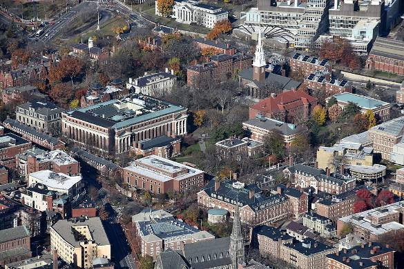 The oldest part of the Harvard University campus Harvard Yard in Cambridge - photo 16