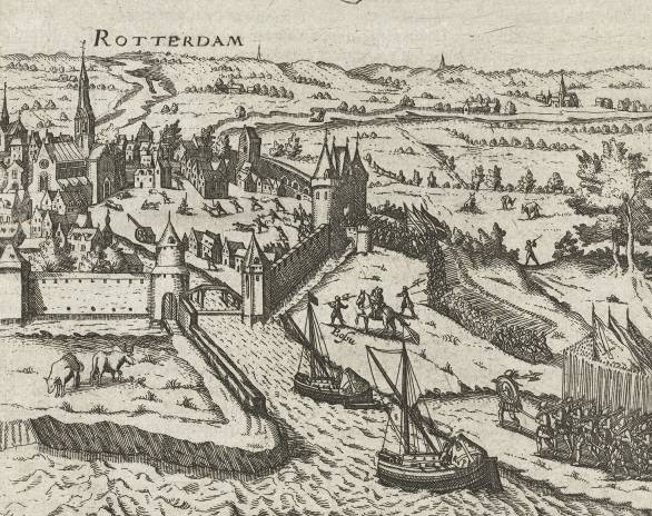 Rotterdam by Frans Hogenberg c 1579 Erasmus birthplace Map of Rotterdam - photo 14