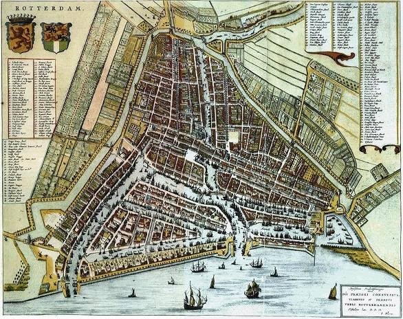 Map of Rotterdam by Willem and Joan Blaeu 1652 Rotterdam today The - photo 15