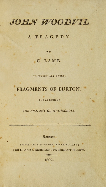 Title page from 1802 CONTENTS Charles Lamb as a young man c 1804 - photo 11