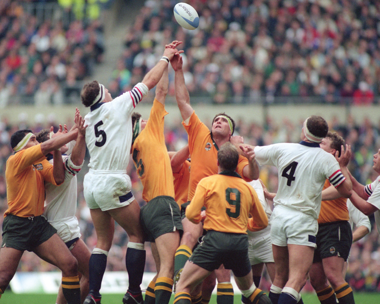 Reaching for the stars Englands Wade Dooley aka the Blackpool Tower contests a - photo 7