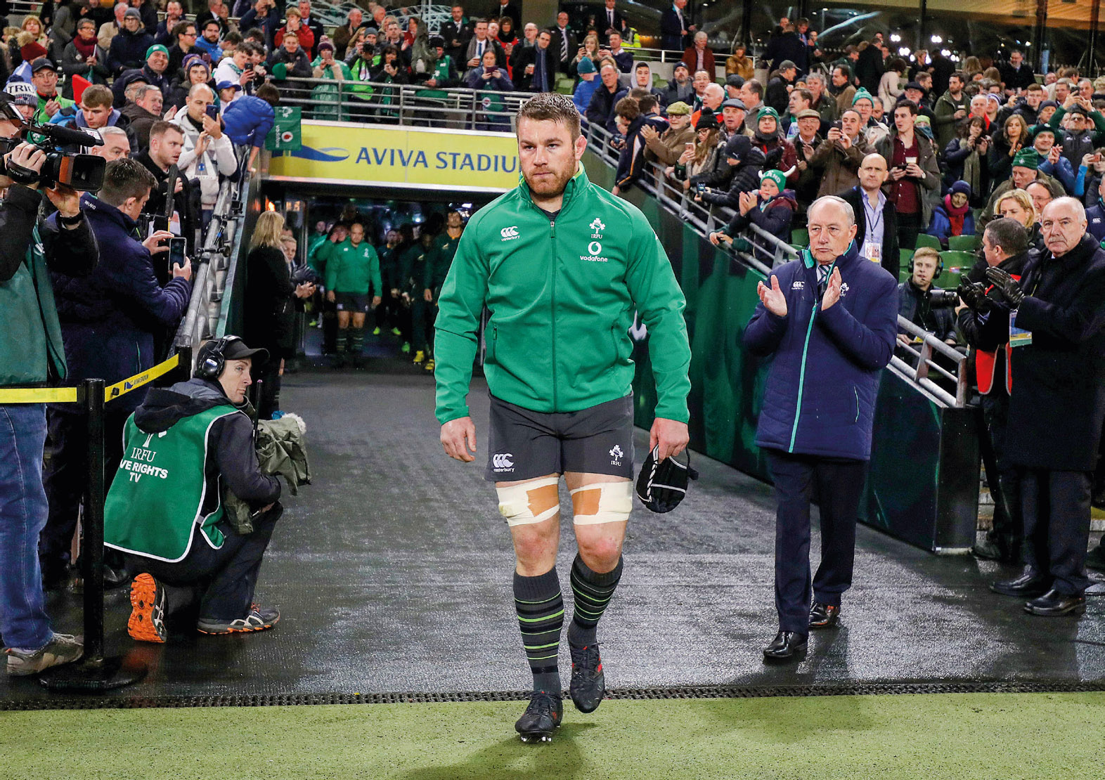 16 Leading the team out for a match against South Africa my fiftieth cap in - photo 16