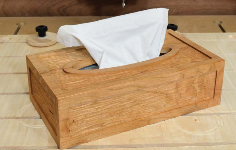 This tissue box cover takes advantage of the texturing feature in the CADCAM - photo 7