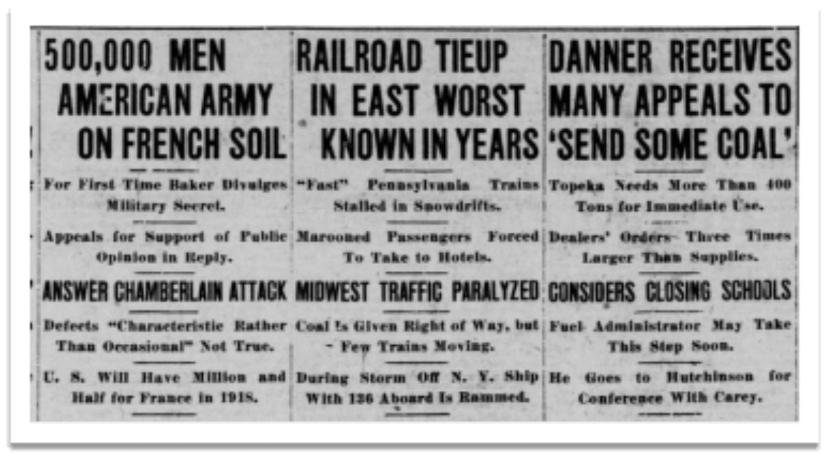 Topeka Kansas On January 28 1918 in the Topeka State Journal on the front - photo 2