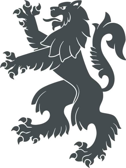 A black lion rampant heraldic shield emblem Glyph A glyph is a hieroglyphic - photo 9