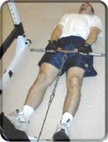 Lie flat on your back in front of a low pulley the seated row pulley works - photo 2