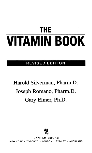 THE VITAMIN BOOK A Bantam Book PUBLISHING HISTORY Bantam paperback edition - photo 2