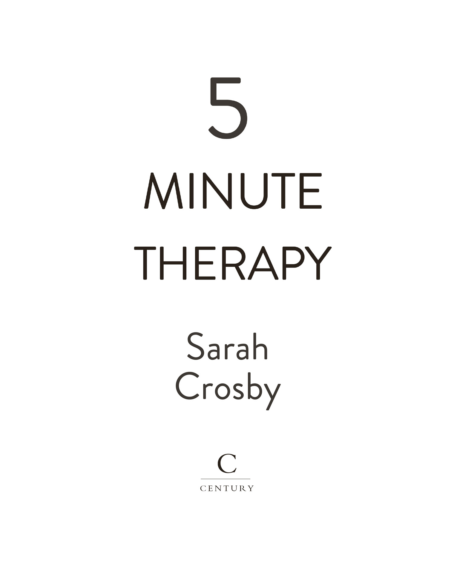 5 MINUTE THERAPY by Sarah Crosby CORNERSTONE UK USA Canada Ireland - photo 1