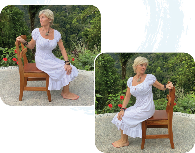 1 Sit on the edge of your chair feet flat spine straight 2 Bring your - photo 10