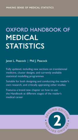 Janet L. Peacock - Oxford Handbook of Medical Statistics