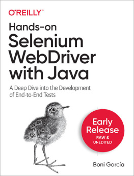 Boni García Hands-on Selenium WebDriver with Java
