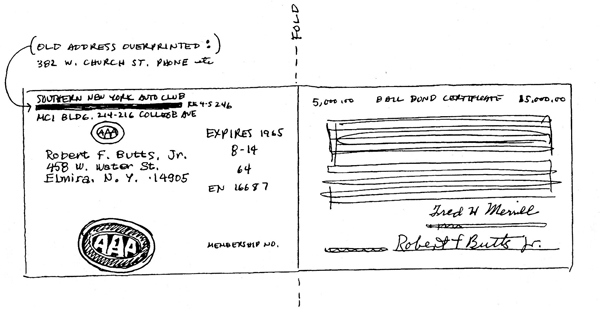 Tracing of the front and back of the AAA membership card used as the object in - photo 1