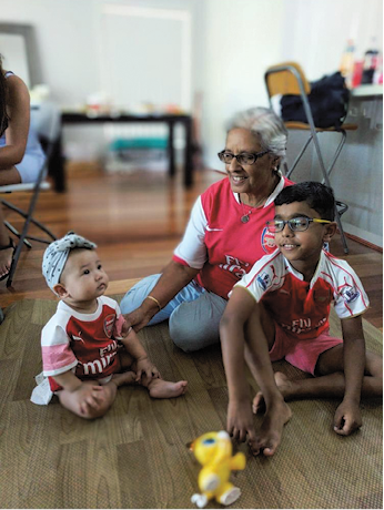 Satya Prasad with her grandchildren Millie and Ethan Whats in This Book Spices - photo 8