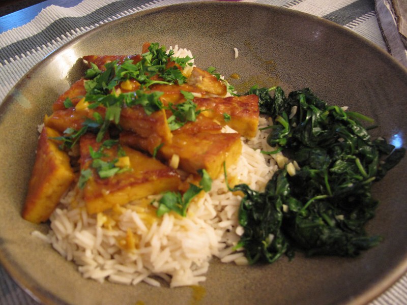 The tofu is served over a bed of cooked brown rice in this recipe but it will - photo 9