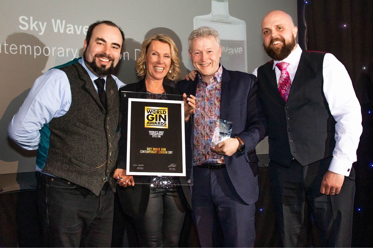 The authors centre accepting the award for The Worlds Best Contemporary Gin - photo 4