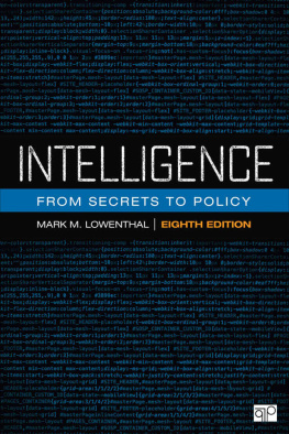 Mark M. Lowenthal - Intelligence: From Secrets to Policy
