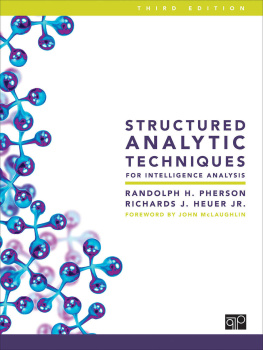 Randolph H. Pherson - Structured Analytic Techniques for Intelligence Analysis