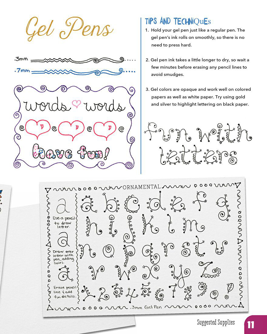 Lettering Workshop for Crafters Create Over 50 Personalized Alphabets for Notecards Decorations Gifts and More Design Originals Includes Tips Techniques Lettering 101 Advice Borders Corners - photo 13