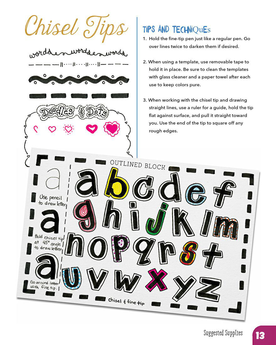 Lettering Workshop for Crafters Create Over 50 Personalized Alphabets for Notecards Decorations Gifts and More Design Originals Includes Tips Techniques Lettering 101 Advice Borders Corners - photo 15