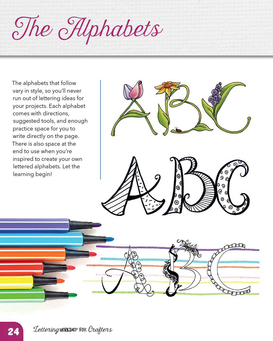 Lettering Workshop for Crafters Create Over 50 Personalized Alphabets for Notecards Decorations Gifts and More Design Originals Includes Tips Techniques Lettering 101 Advice Borders Corners - photo 26