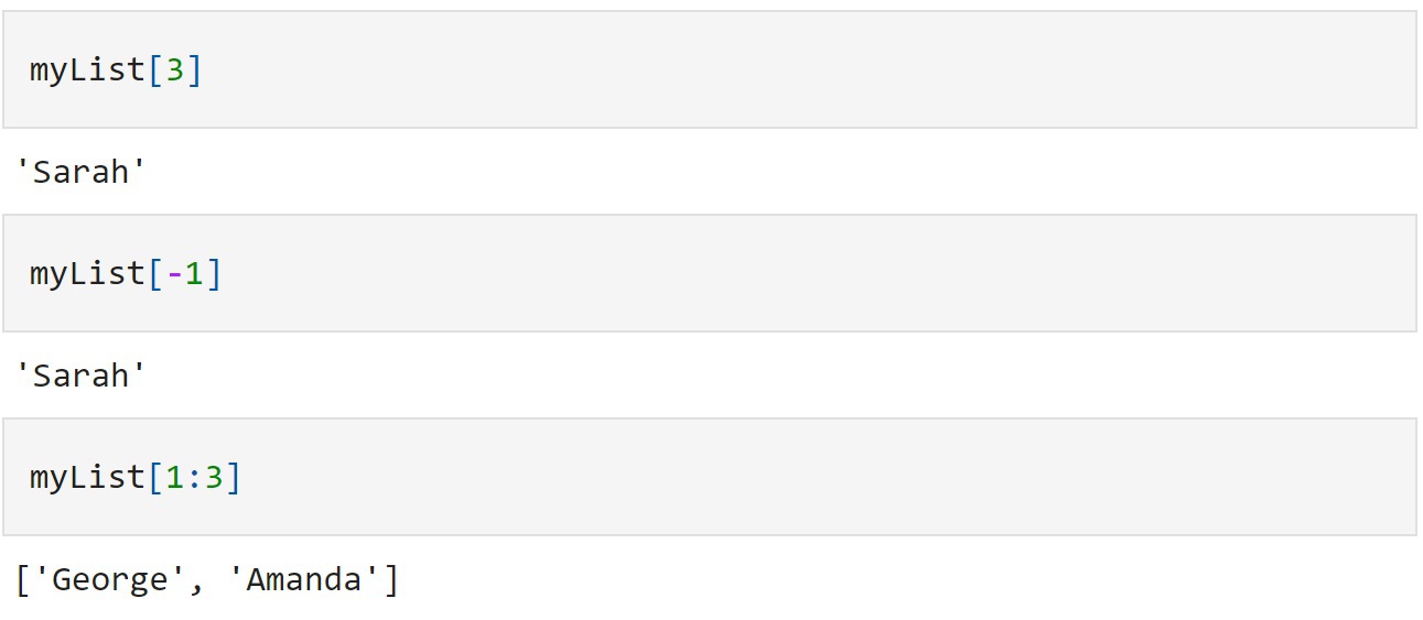 We get values by using slicing the first index is included the last is not - photo 4